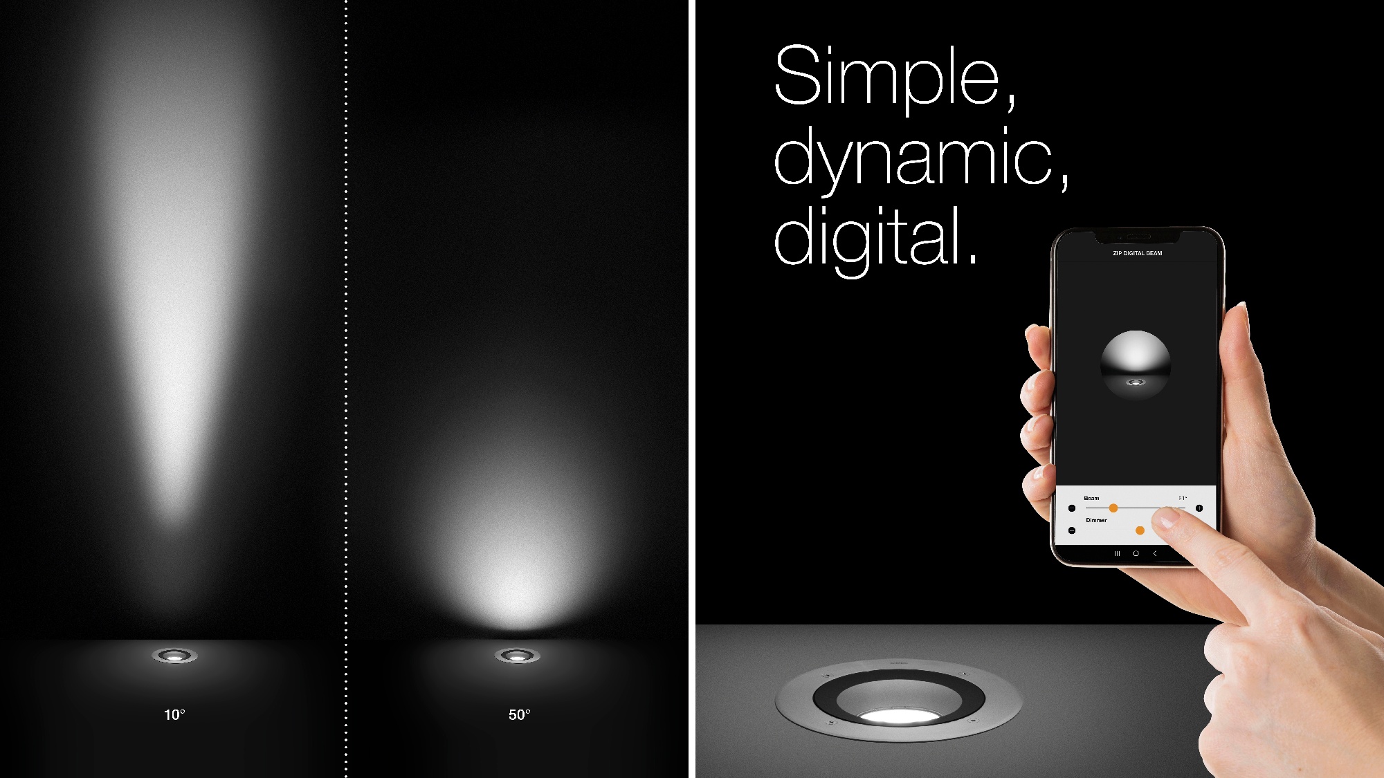 Le novità equipaggiate con l'innovativa tecnologia DIGITAL BEAM sono dotati di ottica variabile, in grado cioè di gestire l'apertura del fascio tramite un input digitale.