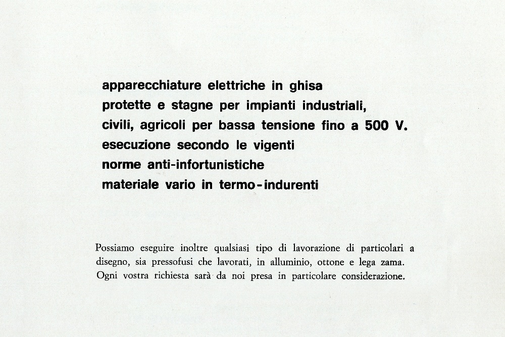 Introduzione pubblicata sul primo catalogo del 1972